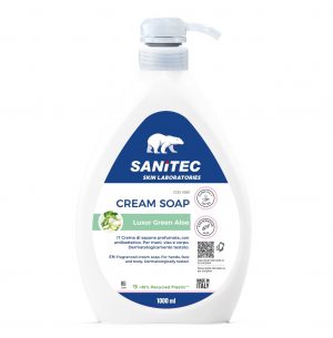 Крем мыло антибактериальное Sanitec CREAM SOAP — Зеленый алоэ (1080)
