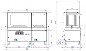 Конвейерная посудомоечная машина Mach MST180 с блоком предварительной мойки