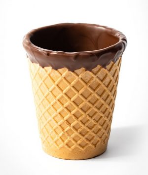 Вафельный стаканчик Proni покрытый шоколадом 120 мл 36 шт | Италия